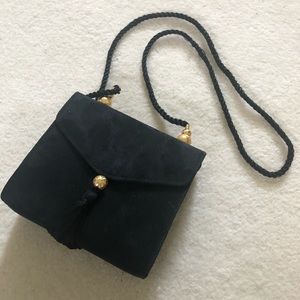 Suede evening bag